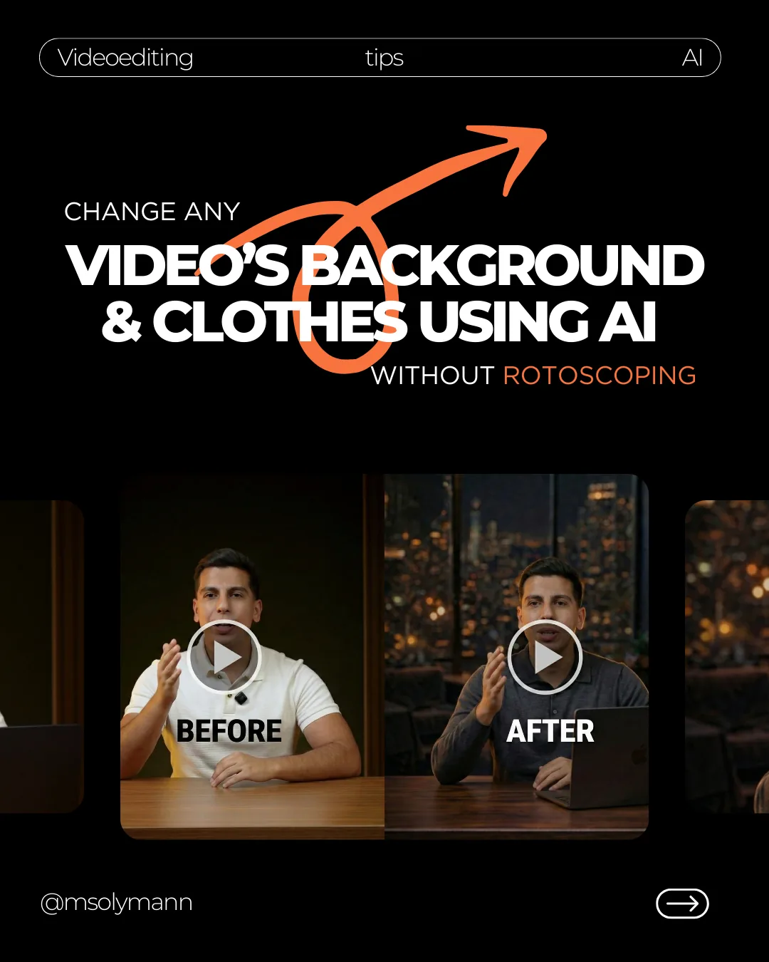 Before and after AI background and clothes replacement