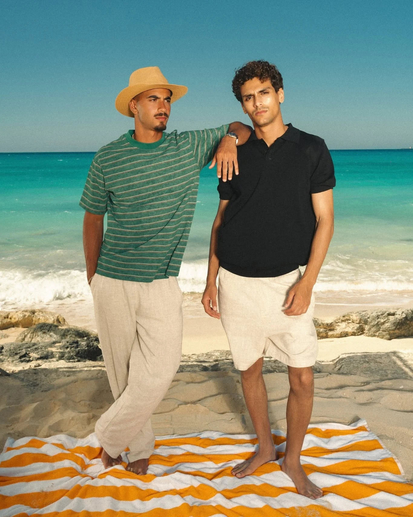 Coastal fashion reference for campaign color and mood