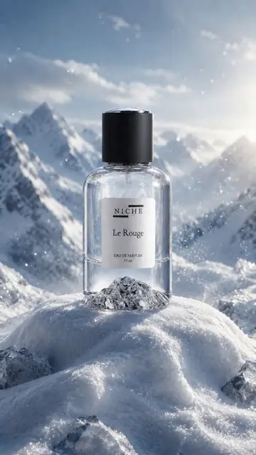Interactive 360-degree view of the Le Rouge perfume bottle