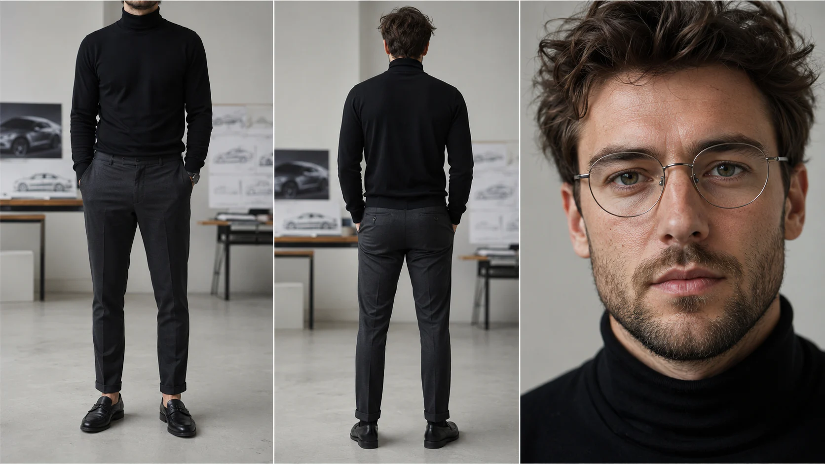Portrait reference for the elegant artist at the center of the Peugeot Art in Motion campaign