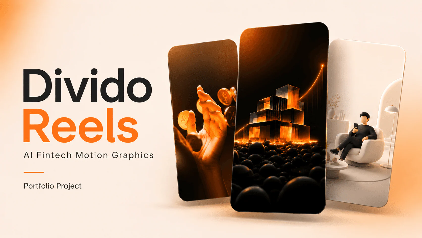 Divido Reels motion graphics case study featuring AI fintech phone visuals