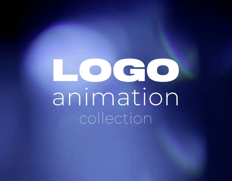 Logo animation collection title card with blue light trails